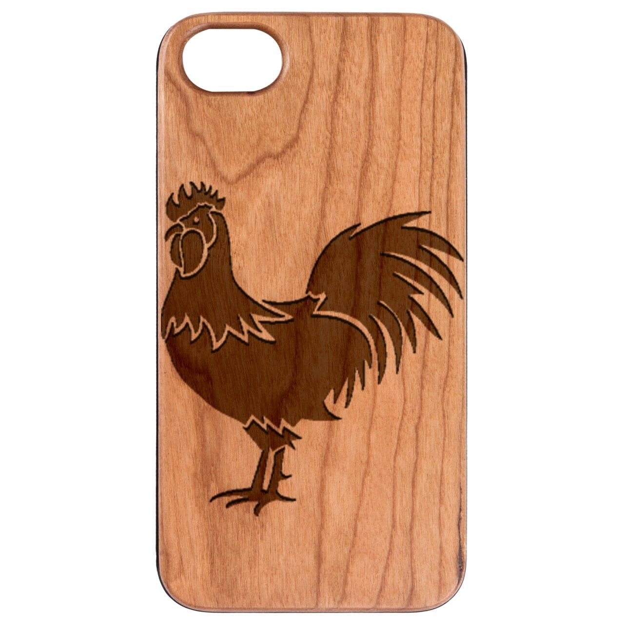  Rooster - Engraved - Wooden Phone Case - IPhone 13 Models
