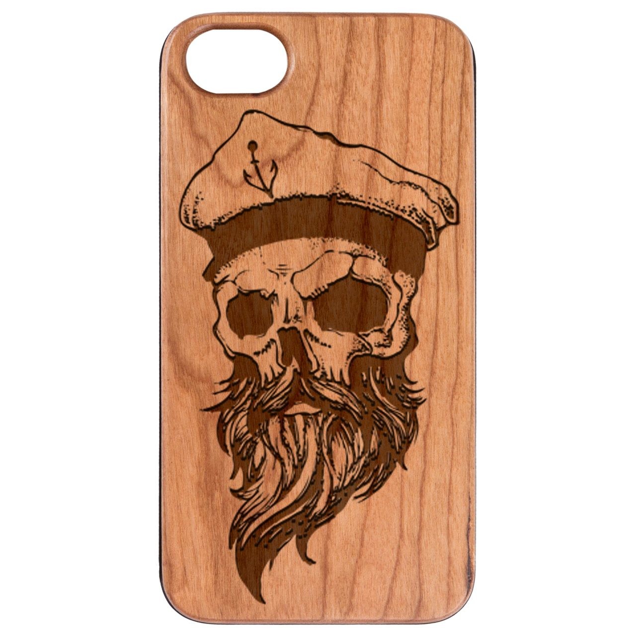  Sailor Skull - Engraved - Wooden Phone Case - IPhone 13 Models