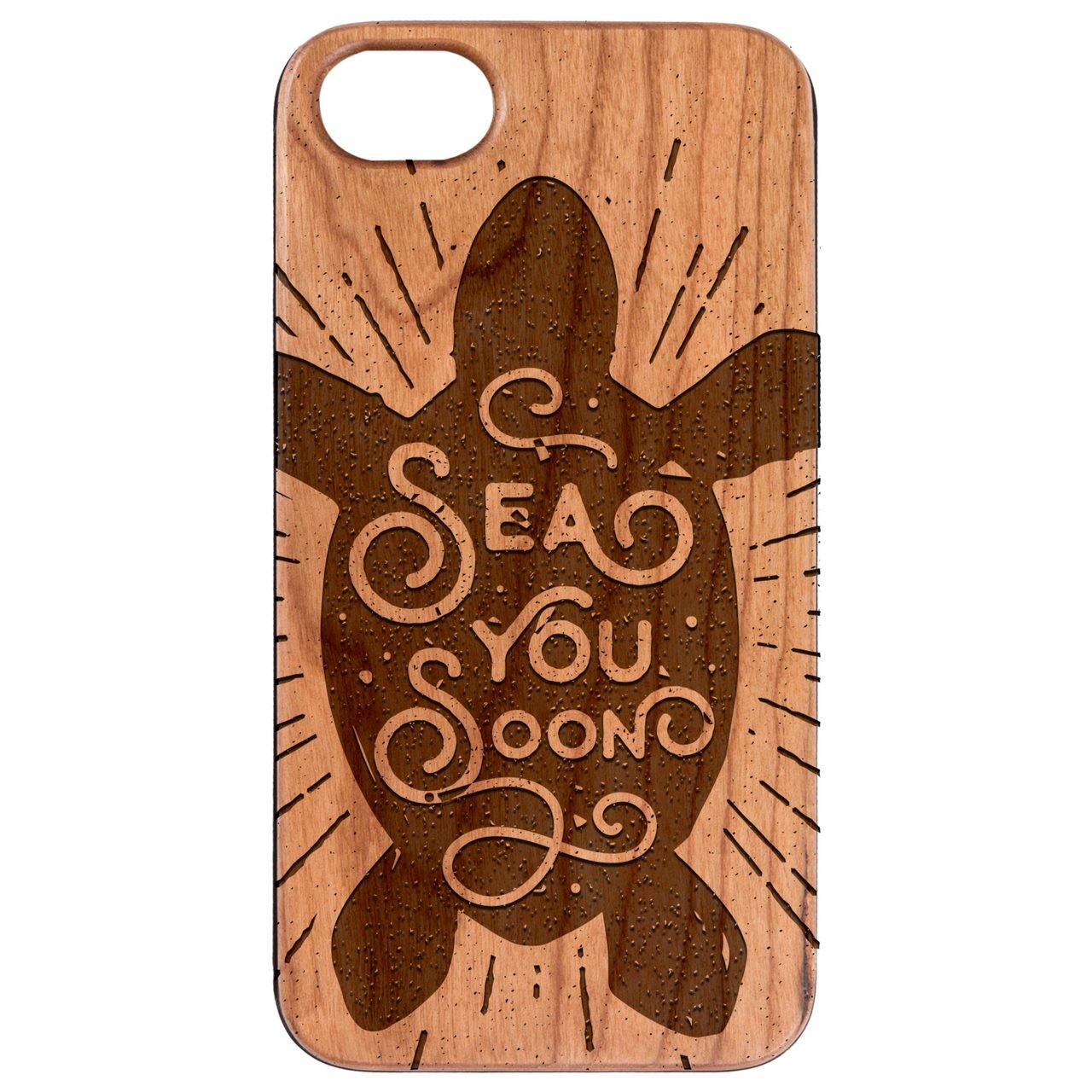  Sea You Soon - Engraved - Wooden Phone Case - IPhone 13 Models