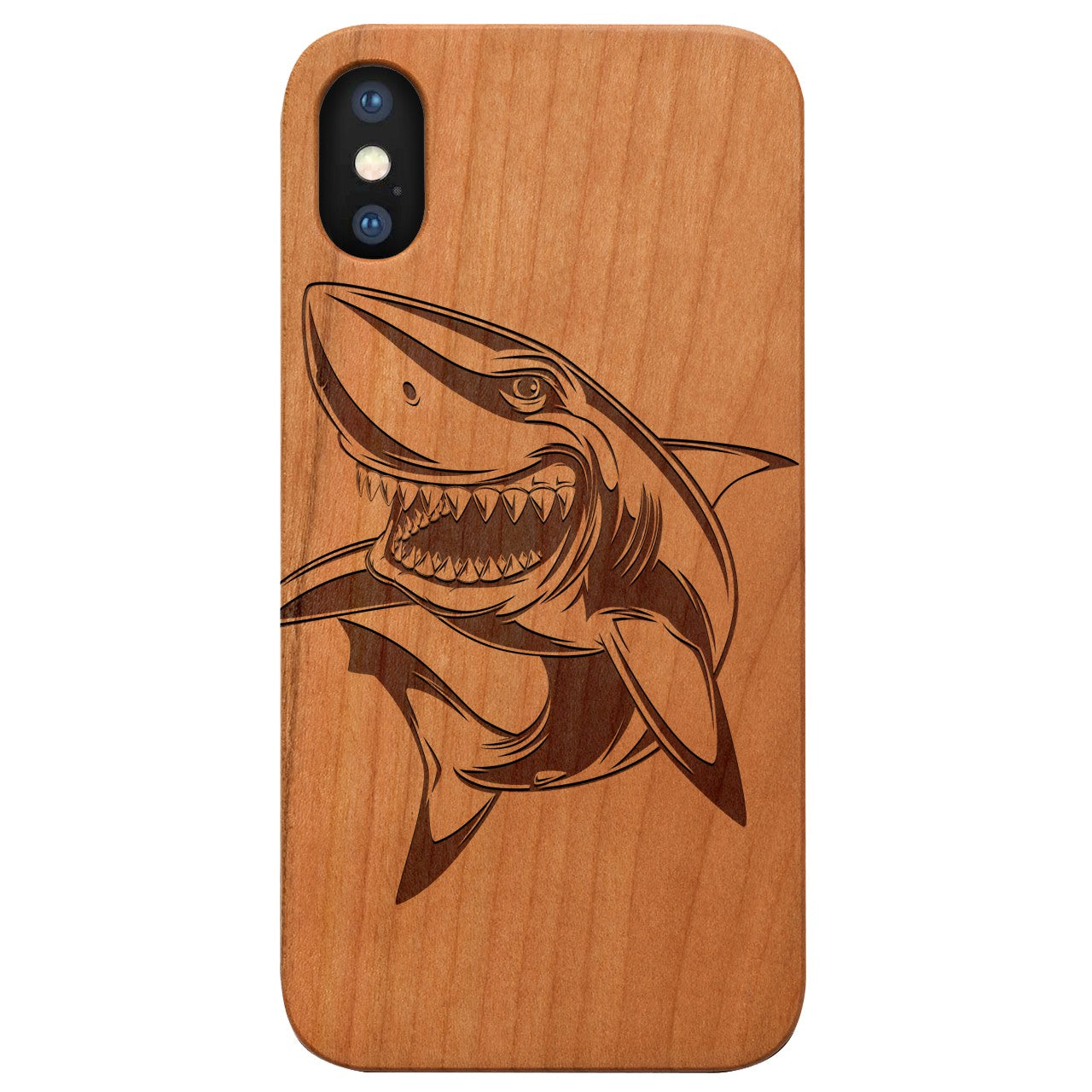  Shark - Engraved - Wooden Phone Case - IPhone 13 Models