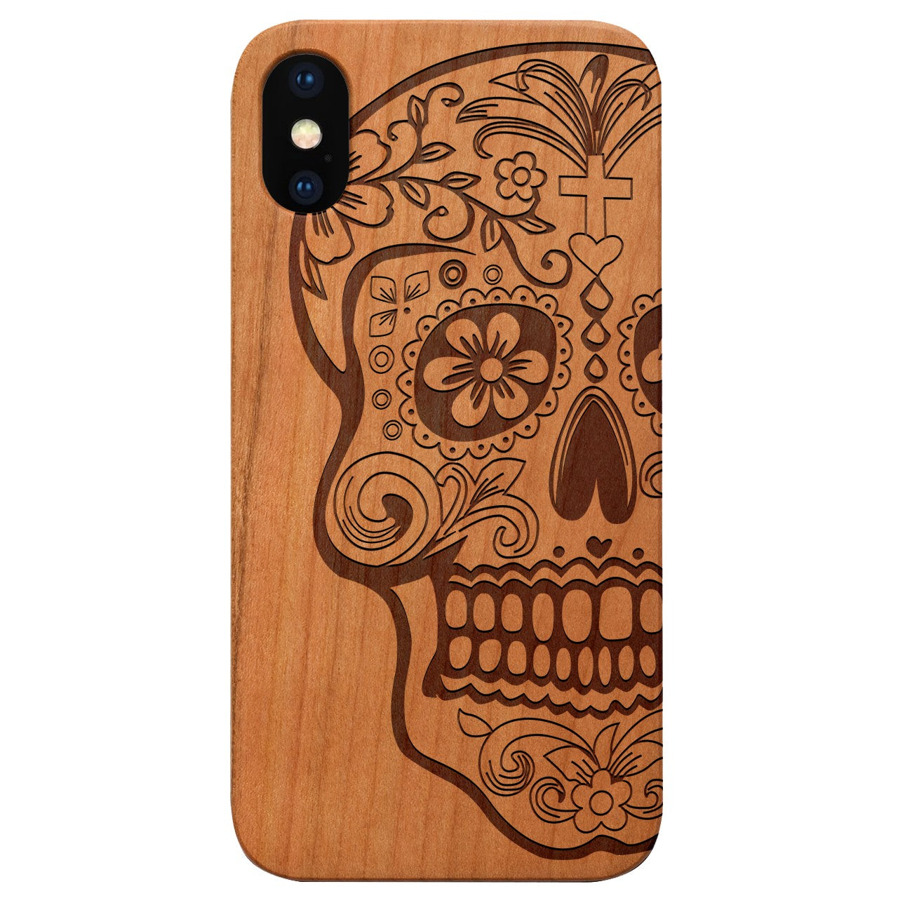  Skull Christ - Engraved - Wooden Phone Case - IPhone 13 Models