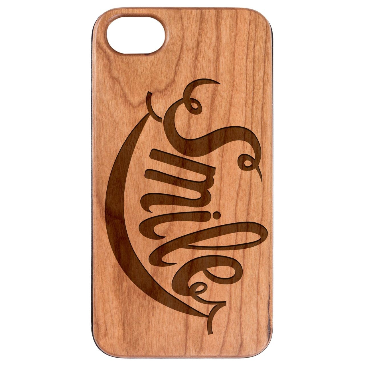  Smile - Engraved - Wooden Phone Case - IPhone 13 Models