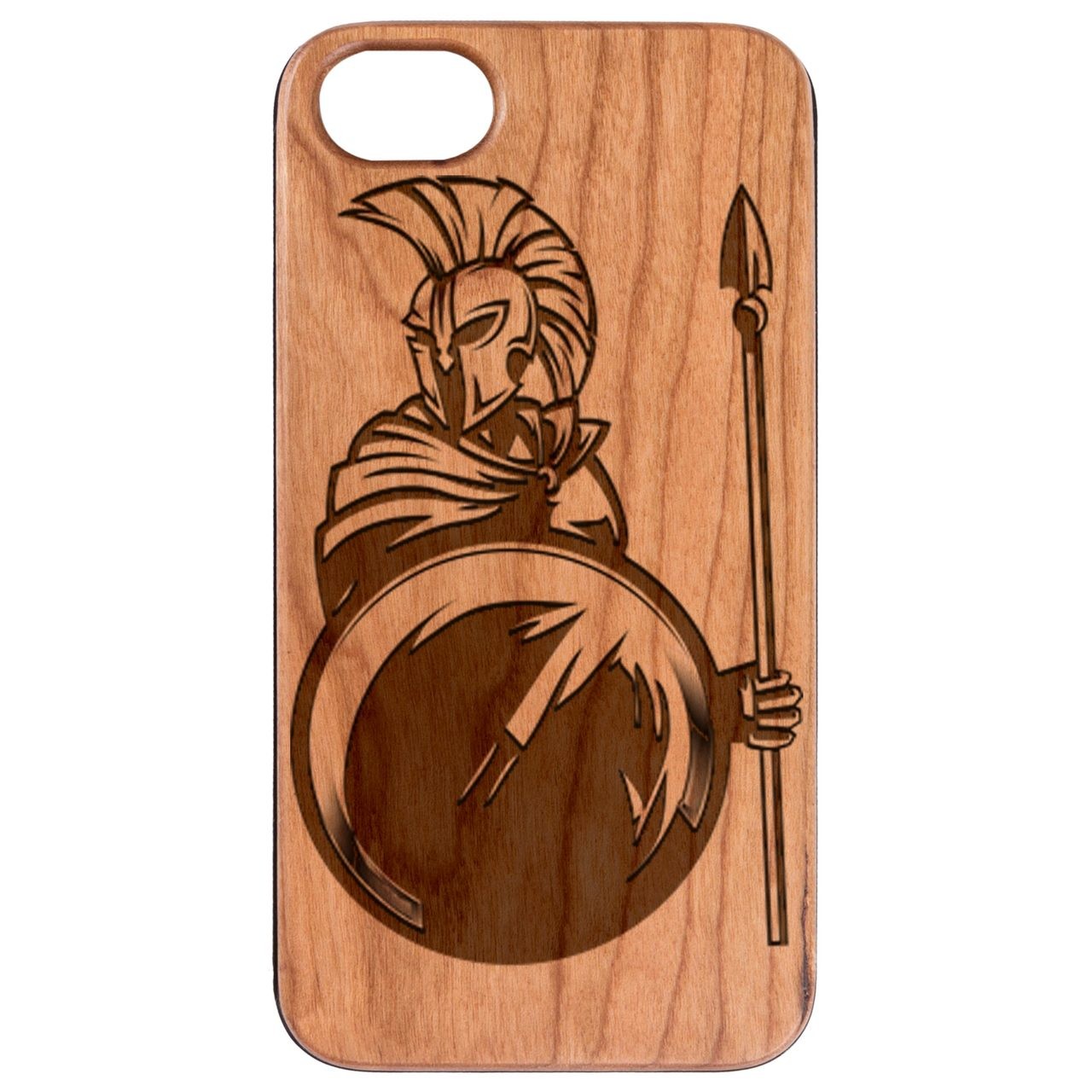  Spartan Warrior - Engraved - Wooden Phone Case - IPhone 13 Models