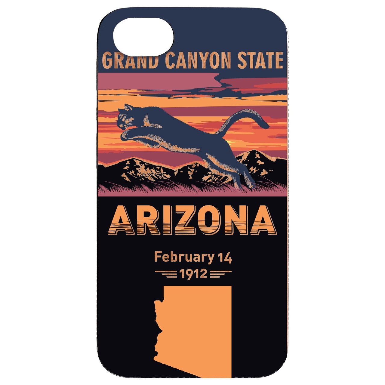  State Arizona - UV Color Printed - Wooden Phone Case - IPhone 13 Models