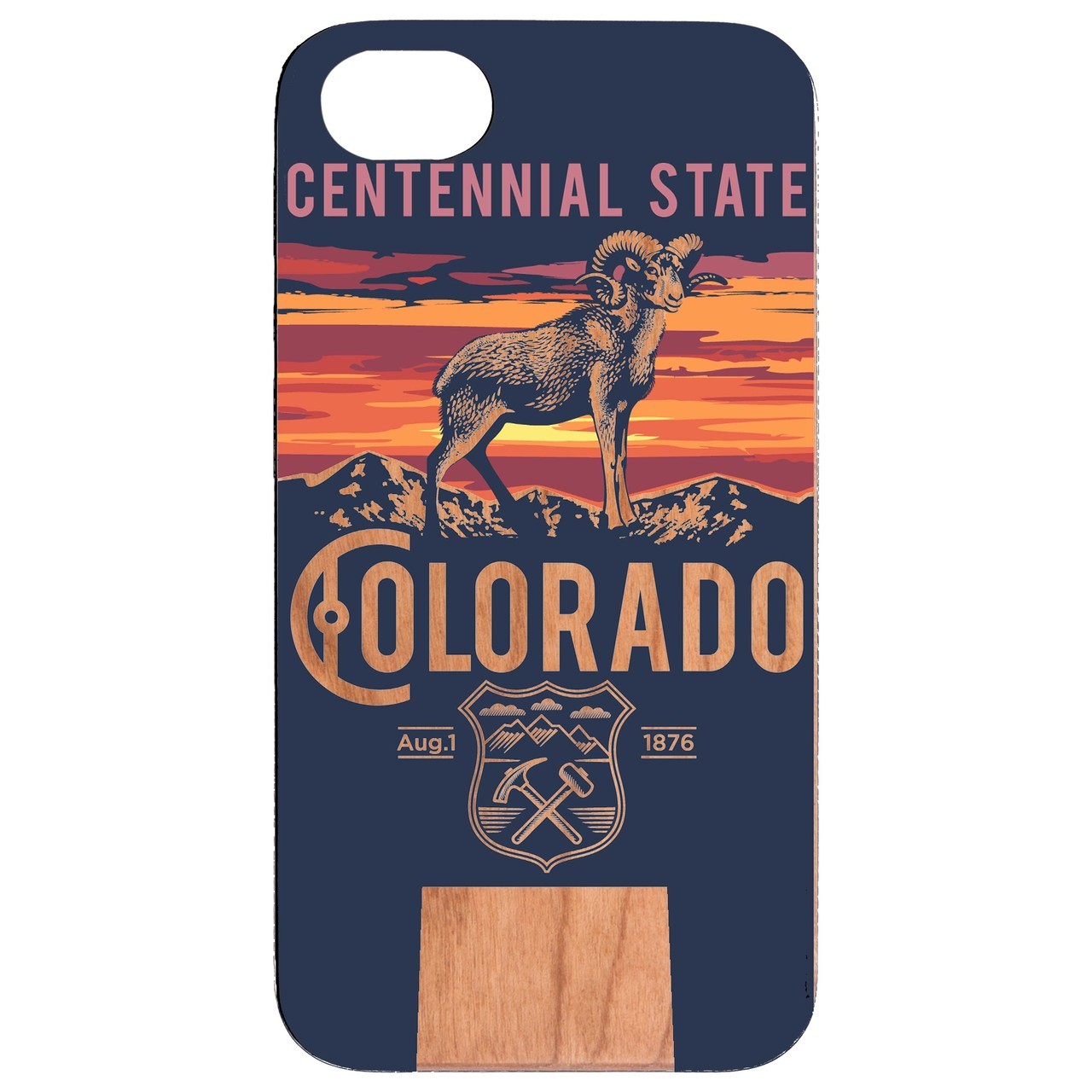  State Colorado - UV Color Printed - Wooden Phone Case - IPhone 13 Models
