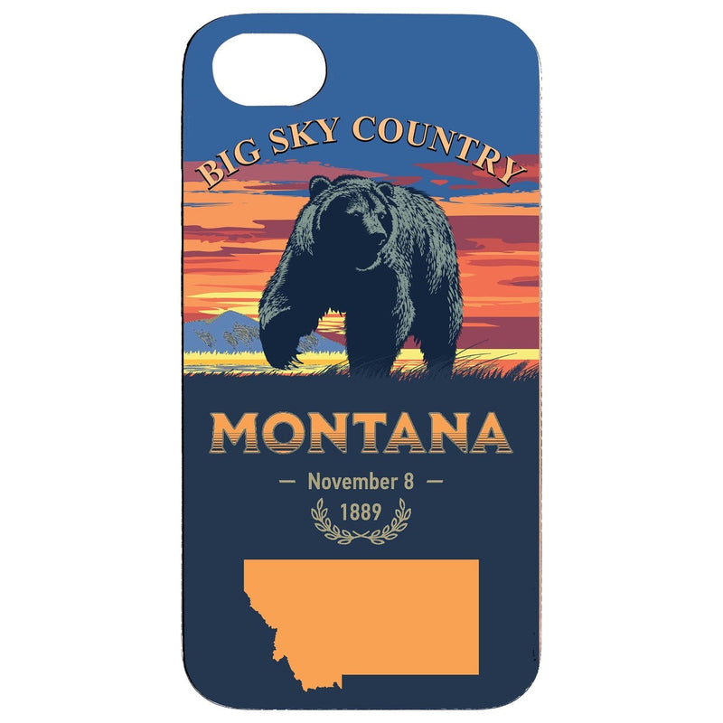  State Montana - UV Color Printed - Wooden Phone Case - IPhone 13 Models