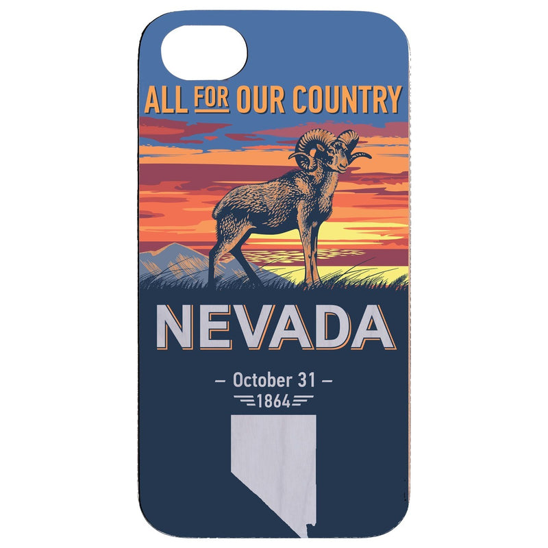  State Nevada - UV Color Printed - Wooden Phone Case - IPhone 13 Models
