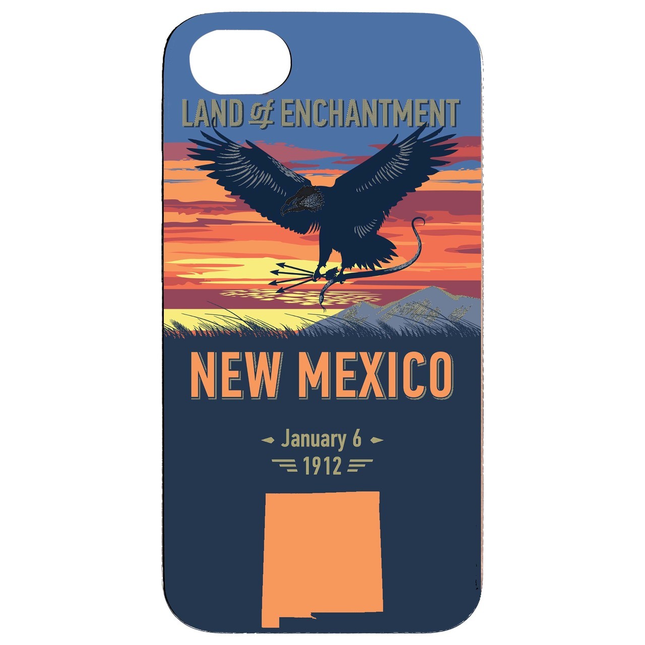  State New Mexico - UV Color Printed - Wooden Phone Case - IPhone 13 Models