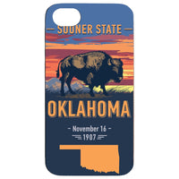  State Oklahoma - UV Color Printed - Wooden Phone Case - IPhone 13 Models