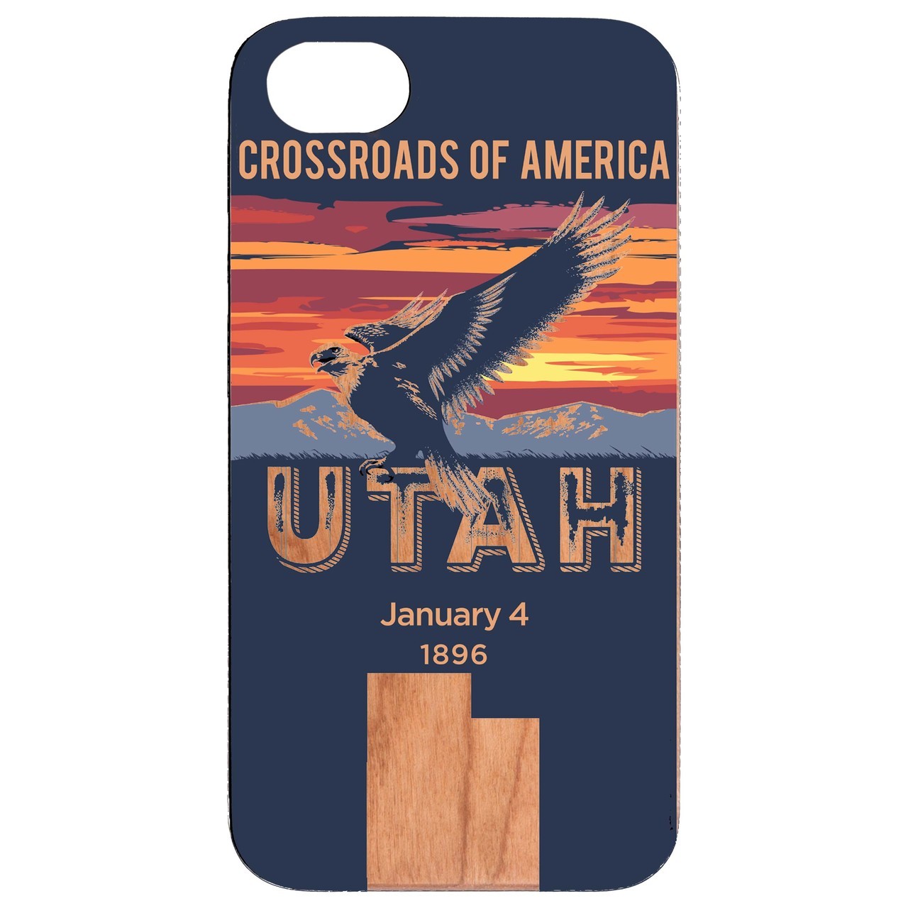  State Utah - UV Color Printed - Wooden Phone Case - IPhone 13 Models