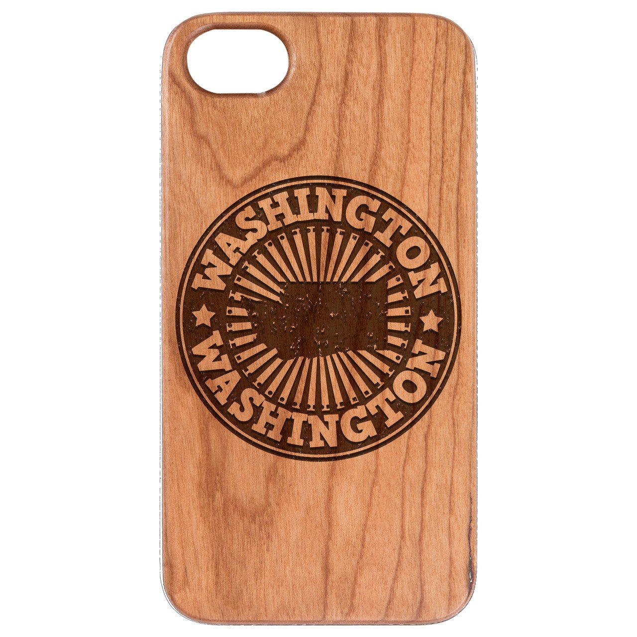  State Washington 2 - Engraved - Wooden Phone Case - IPhone 13 Models