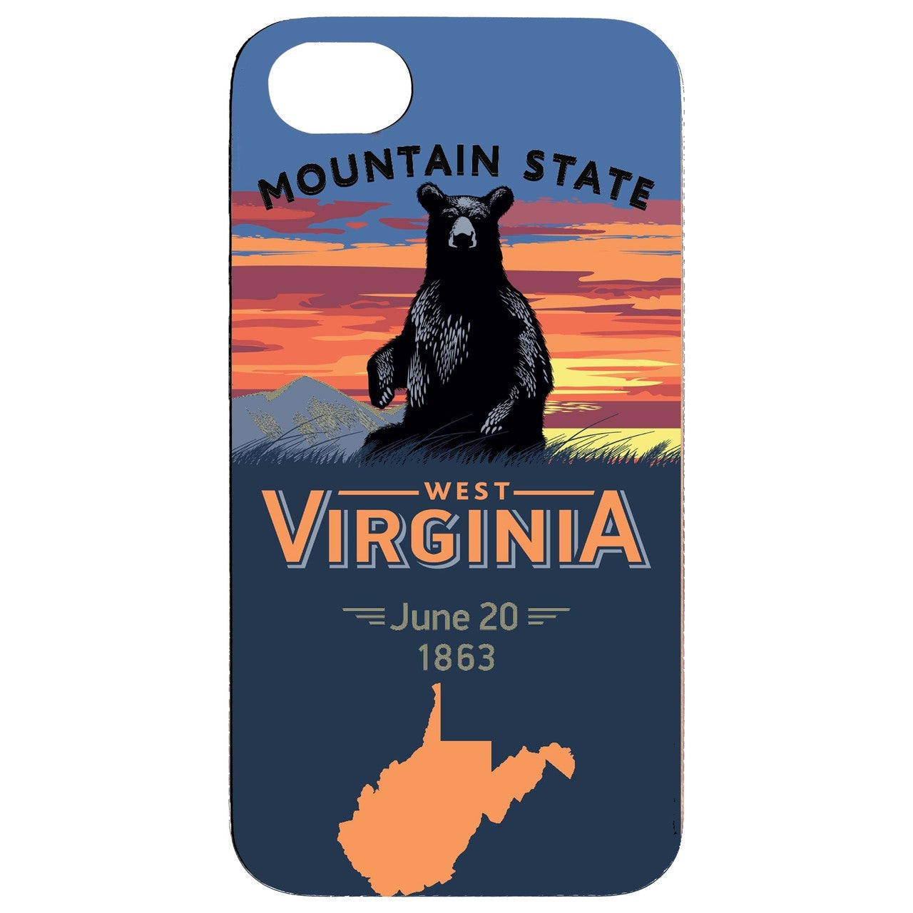  State West Virginia - UV Color Printed - Wooden Phone Case - IPhone 13 Models