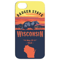  State Wisconsin - UV Color Printed - Wooden Phone Case - IPhone 13 Models