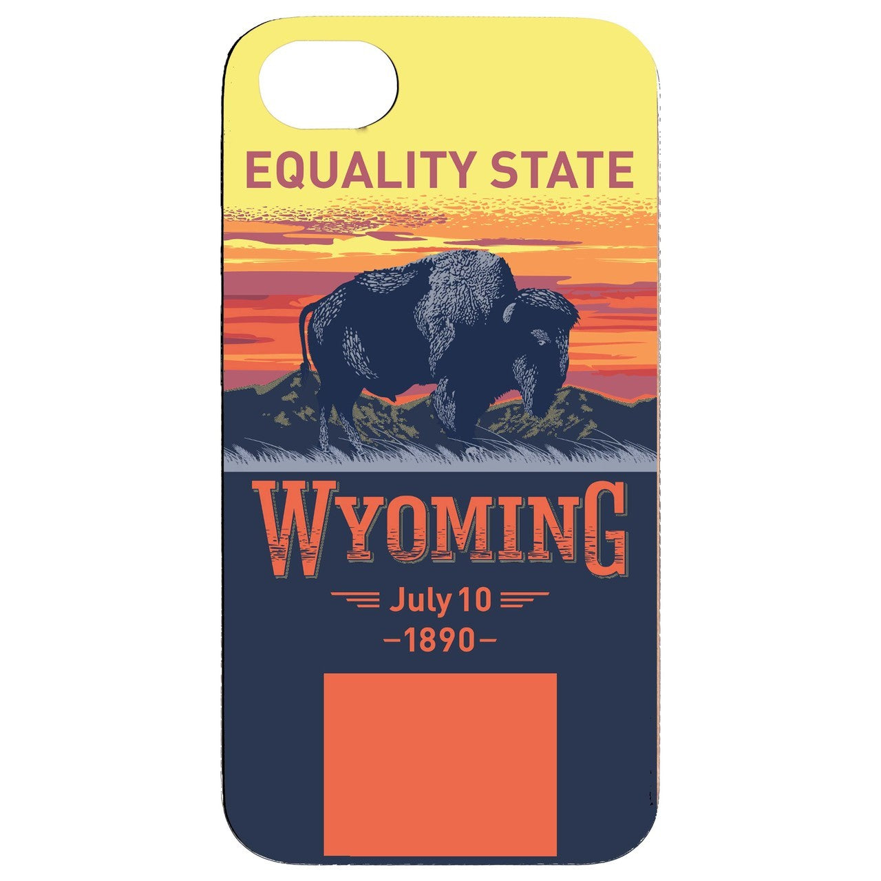  State Wyoming - UV Color Printed - Wooden Phone Case - IPhone 13 Models