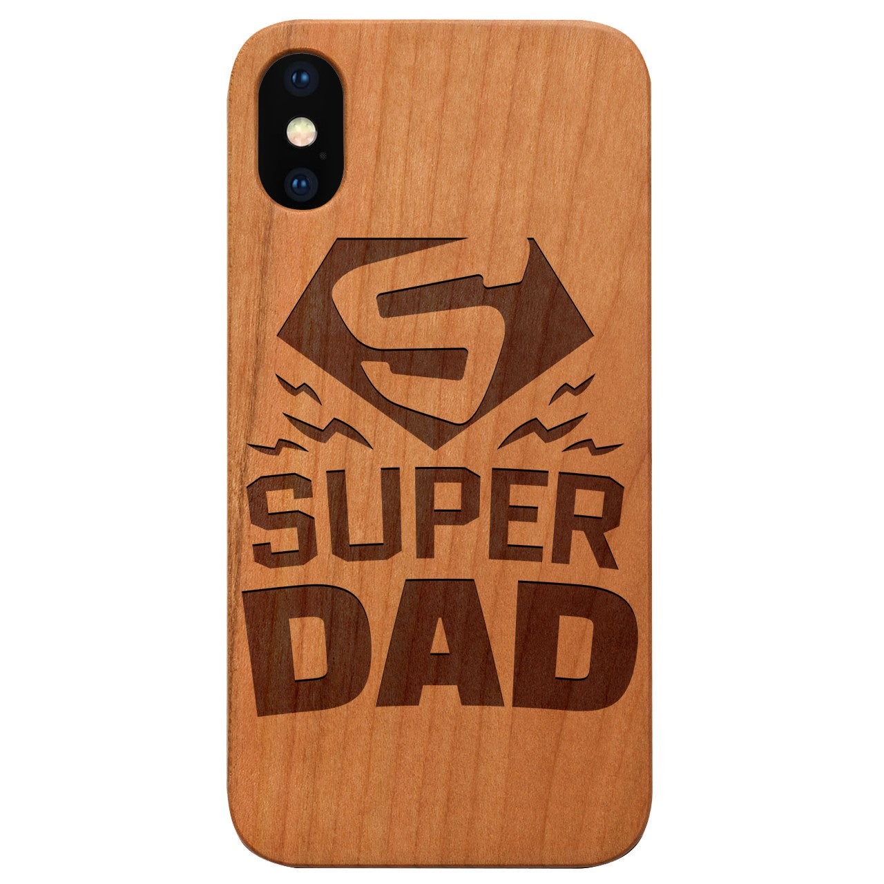  Super Dad - Engraved - Wooden Phone Case - IPhone 13 Models