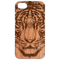 Tiger Face 2 - Engraved - Wooden Phone Case - IPhone 13 Models