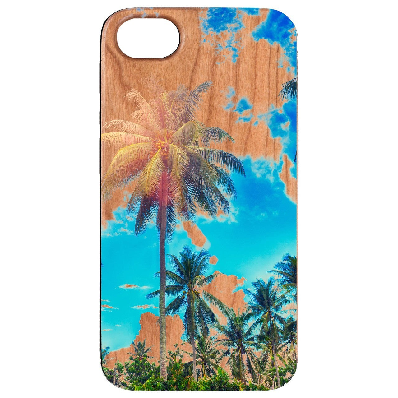  Tropical Beach - UV Color Printed - Wooden Phone Case - IPhone 13 Models