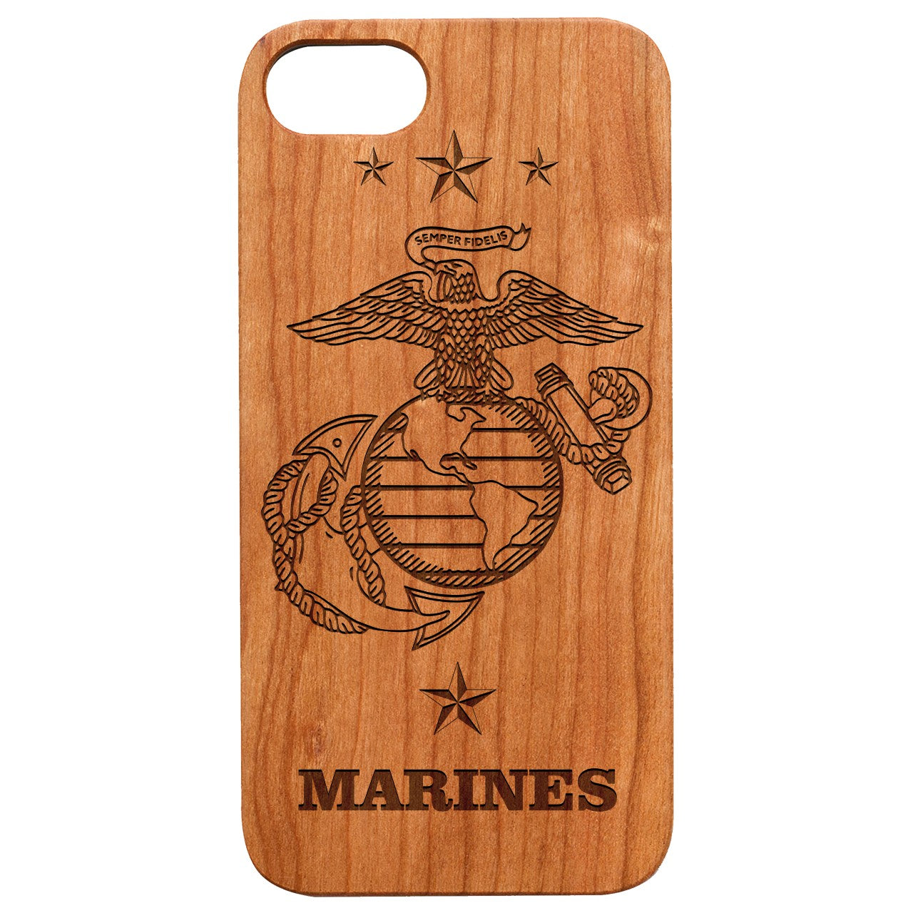  U.S. Marines 1 - Engraved - Wooden Phone Case - IPhone 13 Models