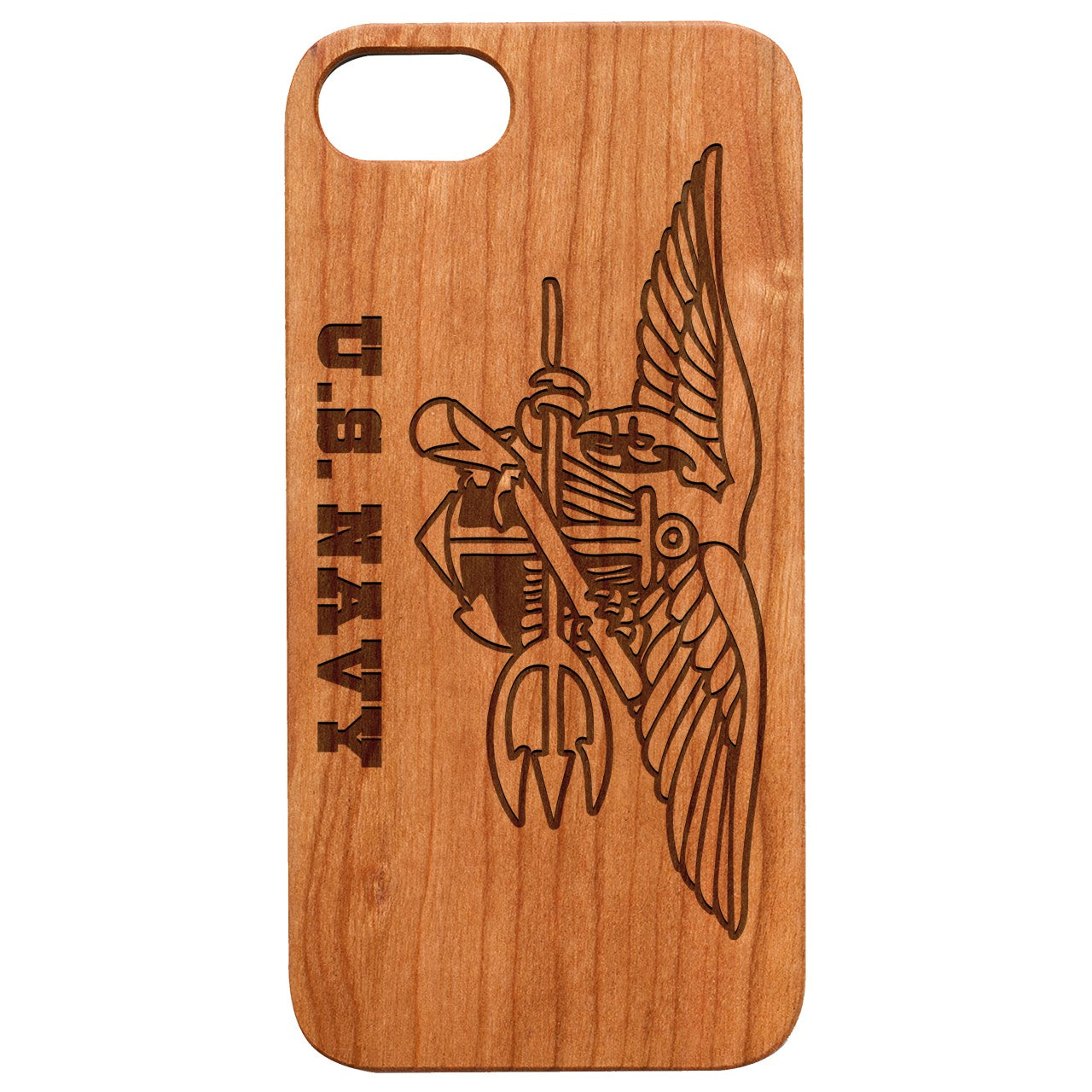  U.S. Navy - Engraved - Wooden Phone Case - IPhone 13 Models