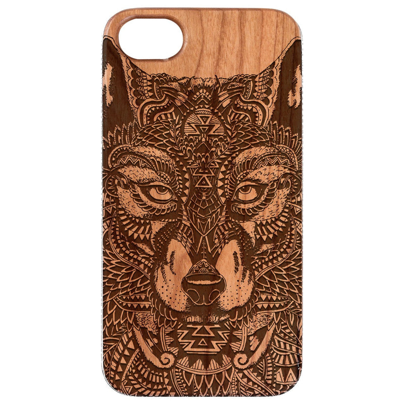  Wolf 1 - Engraved - Wooden Phone Case - IPhone 13 Models
