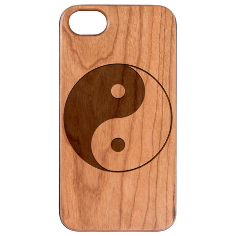  Yin Yang - Engraved - Wooden Phone Case - IPhone 13 Models